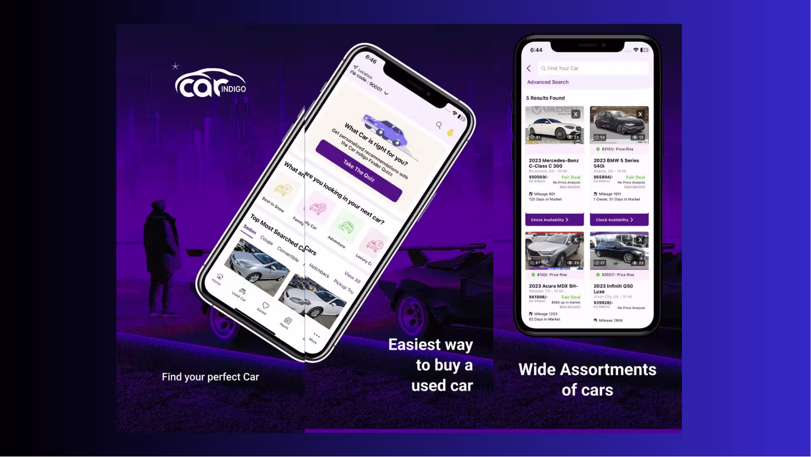 CarIndigo used and new cars marketplace — React Native iOS app