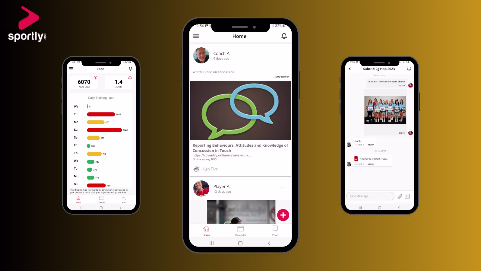 Sportly.Me React Native sports community app with custom WebSocket chat