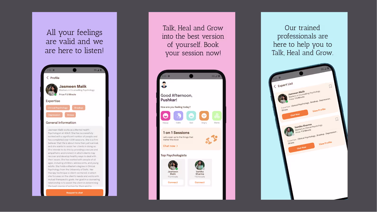 Healr Client React Native healthcare booking mobile app
